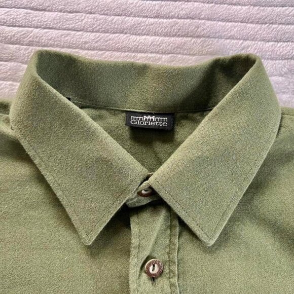 Men's Size 42 (U.S. SIZE L/16.5) Gloriette Long Sleeve Sage Green Button Down Sh - Picture 5 of 10